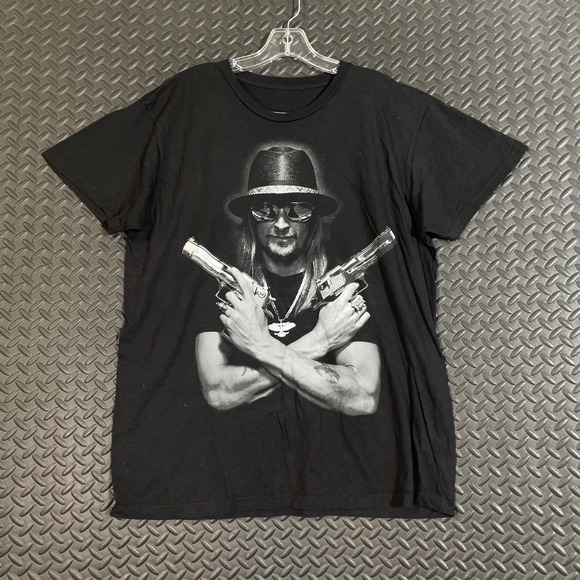 Kid Rock Tour 2011 Black Graphic T-Shirt Hanes Cotton Music Concert Men's L - Picture 1 of 7